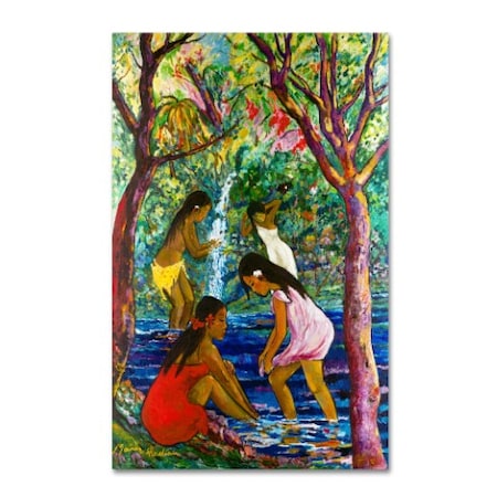 Manor Shadian 'Four Girls In Maui' Canvas Art,16x24